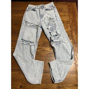 American Eagle White Wash Skinny Jeans Mens Sz 4 Distressed J2.